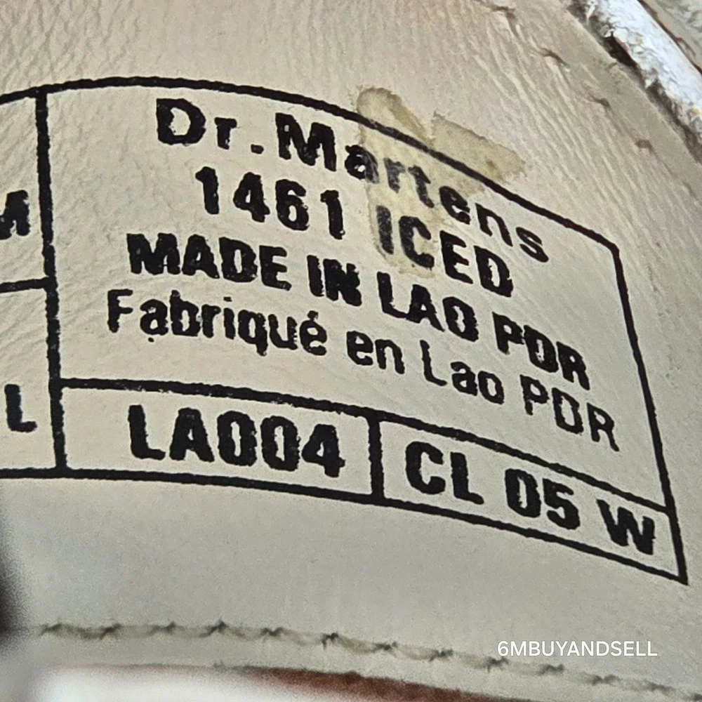 Dr. Martens 1461 Iced Oxford Shoes Mens 4 Womens 5 Ivory White Leather‎ 26563115